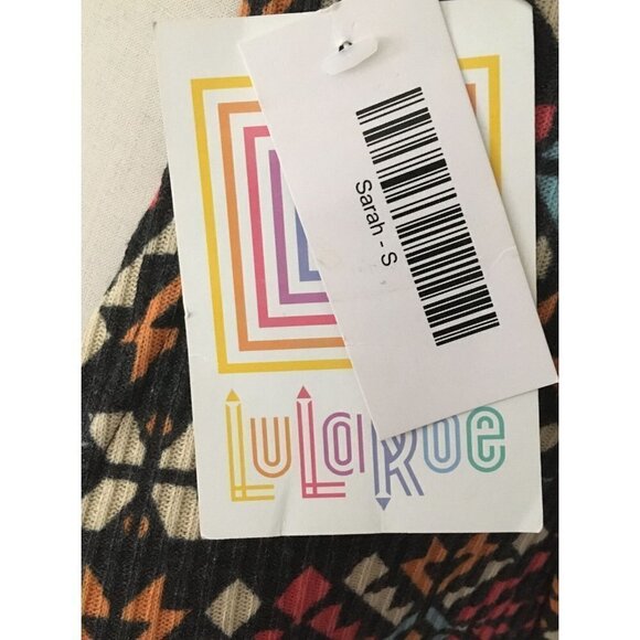 LuLaRoe Womens SARAH Long Duster Cardigan Size Small Geometric Ribbed Knit NEW - Picture 4 of 4